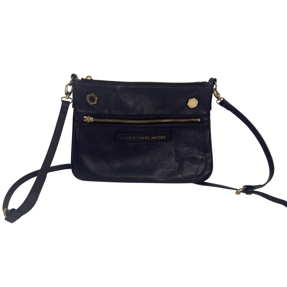 Marc By Marc Jacobs Black‎ Pebbled Leather Crossbody Bag - Missing Zipper Pulls